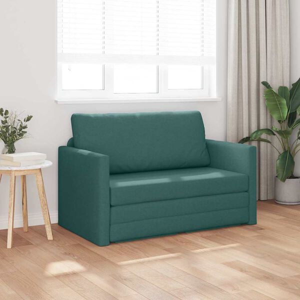 vidaXL Sofa Bed Dark Green 124 x 71 x 78 cm Velvet