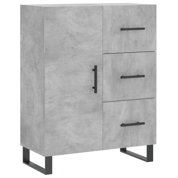 vidaXL Sideboard Concrete Grey 69.5x34x90 cm Engineered Wood