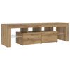 vidaXL TV Cabinet with LED Lights Artisan Oak 140x36.5x40 cm Engineered Wood