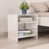 vidaXL Bedside Cabinet High Gloss White 40x30x40 cm Engineered Wood
