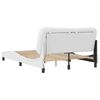 vidaXL Bed Frame with LED without Mattress "Hvar" White 140x190 cm