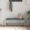vidaXL Hall Bench with Cushion Concrete Grey 103 x 38 x 40 cm