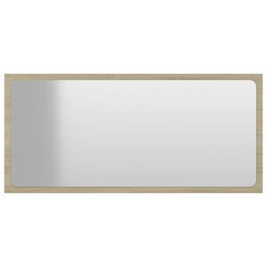 vidaXL Bathroom Mirror Sonoma Oak 80x1,5x37 cm Engineered Wood