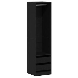 vidaXL Wardrobe Black Oak 50 x 50 x 200 cm Engineered Wood