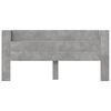 vidaXL Headboard Cabinet with LED Concrete Grey 220x16.5x103.5 cm
