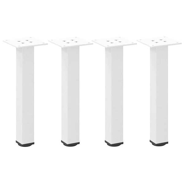 vidaXL Coffee Table Legs 4 pcs White 42-44 cm Steel