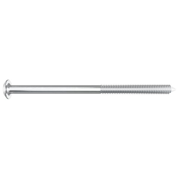 vidaXL Furniture Screws 2 pcs Silver M6 x 100 mm Steel