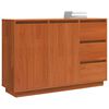 vidaXL Sideboard Brown Oak 111 x 34 x 75 cm Solid Pine Wood