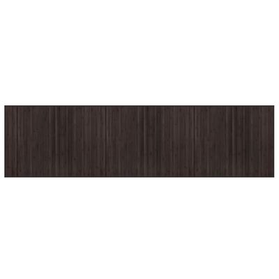vidaXL Rug Rectangular Dark Brown80x300 cm Bamboo