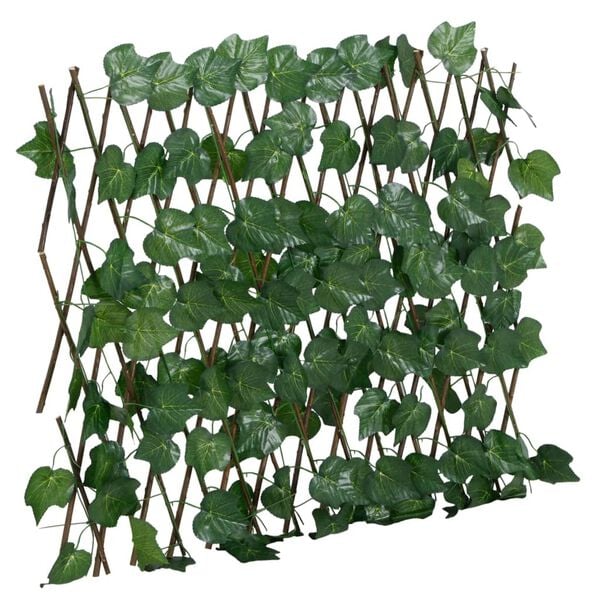 vidaXL Artificial Grape Leaf Trellis Expandable Green 5 pcs 190x60 cm