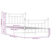 vidaXL Metal Bed Frame without Mattress with Footboard White 80x200cm