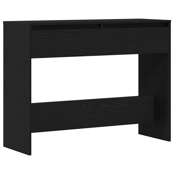 vidaXL Console Table Black Oak 100 x 35 x 76.5 cm Engineered Wood