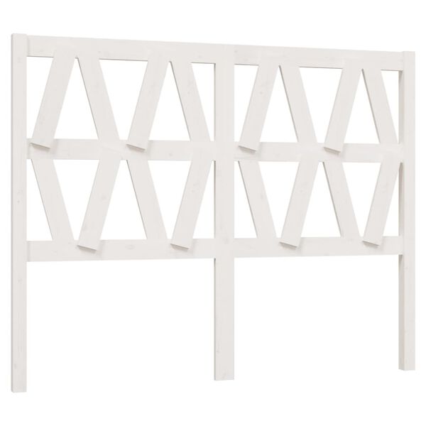 vidaXL Bed Headboard White 146x4x100 cm Solid Wood Pine