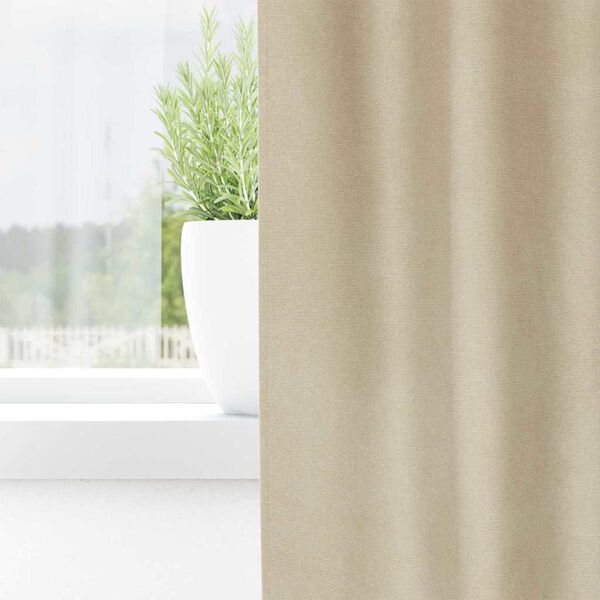 vidaXL Blackout Curtains 2 pcs Cream 140 x 225 cm Velvet