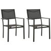 vidaXL Garden Chairs 2 pcs Textilene and Steel Black and Anthracite