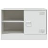 vidaXL TV Cabinets 2 pcs White 67x39x44 cm Steel