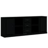 vidaXL Sideboards 3 pcs Black Engineered Wood