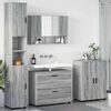 vidaXL Bathroom Furniture Set 4 pcs Grey sonoma Engineered wood