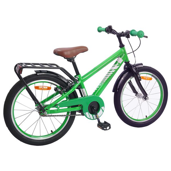 vidaXL Kids Bike 18'' for 5-7 Years Old Green