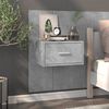 vidaXL Wall-mounted Bedside Cabinets 2 pcs Concrete Grey