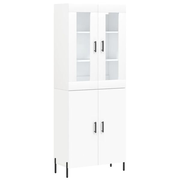 vidaXL Highboard White 69.5x34x180 cm Engineered Wood