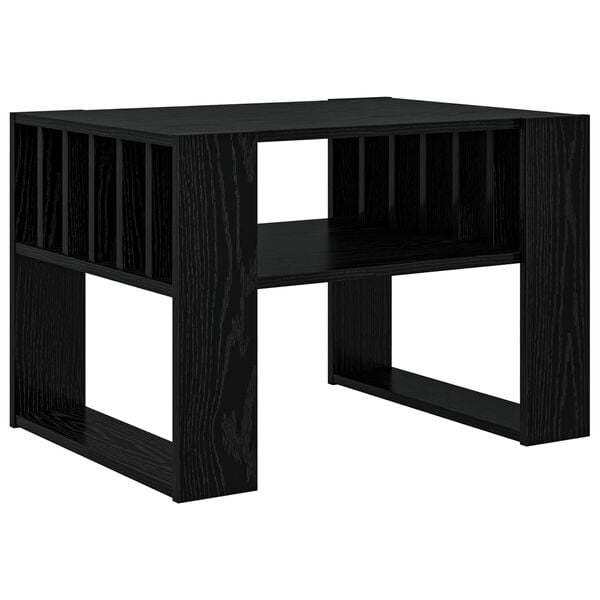 vidaXL Coffee Table Black Oak 66 x 49.5 x 45 cm Engineered Wood