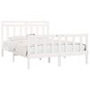 vidaXL Bed Frame without Mattress White Solid Wood Pine 160x200 cm