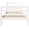 vidaXL Bed Frame with Headboard without Mattress White 90x200 cm