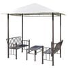 vidaXL Garden Pavilion | White | Polyester | 2.5x1.5x2.4 metres | Durable