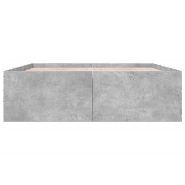 vidaXL Bed Frame without Mattress Concrete Grey 160x200 cm