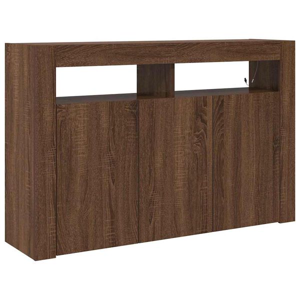 vidaXL Sideboard Brown oak 116 x 30 x 75 cm Engineered wood