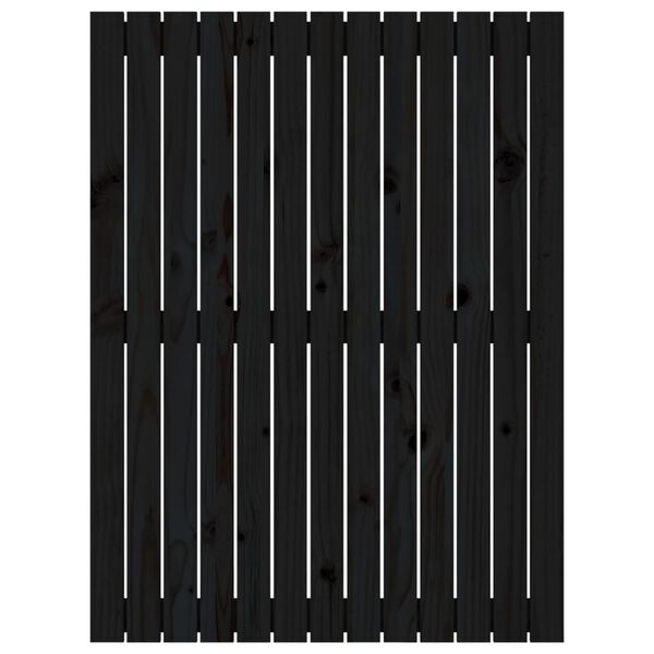 vidaXL Wall Headboard Black 82.5x3x110 cm Solid Wood Pine