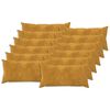 vidaXL Cushion with Pillow HEERLEN 12 pcs Yellow Microfiber Fleece