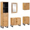 vidaXL Bathroom Sets 6 pcs Natural Solid Mango Wood