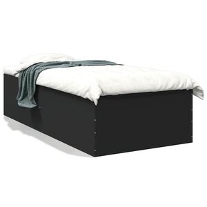 vidaXL Bed Frame without Mattress Black 90x200 cm