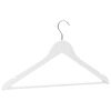 vidaXL 100 pcs Clothes Hanger Set Non-slip White Hardwood