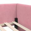 vidaXL Corner Bed Frame with Headboard Pink 80 cm x 200 cm Velvet