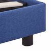 vidaXL Bed Frame without Mattress Blue Fabric 150x200 cm King Size
