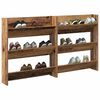 vidaXL Shoe Cabinet 2 pcs Old wood 84 x 18 x 90 cm Engineered Wood