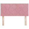 vidaXL Headboard Height Adjustable with Headboard Pink 100 cm Velvet