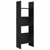 vidaXL Book Cabinet Black Oak 60 x 35 x 180 cm Engineered Wood