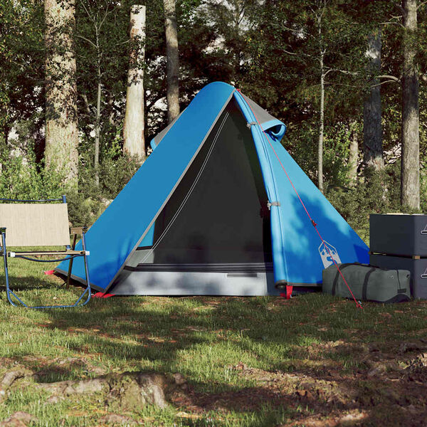 vidaXL Camping Tent Dome 2-Person Blue Waterproof