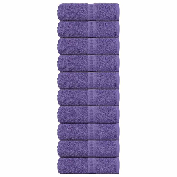 vidaXL Wash Towels "FROGN" 10 pcs Purple 30x30 cm 360 gsm