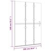 vidaXL Folding Shower Enclosure ESG 100x140 cm White