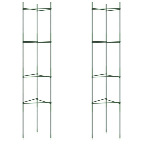 vidaXL Tomato Cage 2 pcs 154 cm Steel and PP