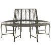 vidaXL Garden Tree Bench 160 cm Steel