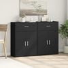 vidaXL Sideboards 2 pcs Black 60x30x84 cm Engineered Wood