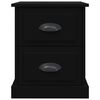 vidaXL Bedside Cabinet Black 39x39x47.5 cm Engineered Wood