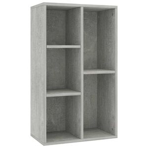 vidaXL Book Cabinet | Concrete grey | Engineered wood | Medium-sized