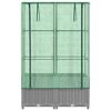 vidaXL Raised Bed with Greenhouse Cover Rattan Look 80x40x138 cm